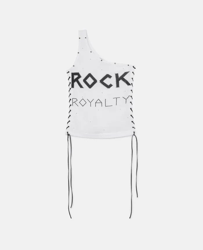 Women Sweatshirts And TShirts Stella McCartney Rock Royalty OneShoulder TShirts Pure White Women Sweatshirts And TShirts Stella McCartney Rock Royalty OneShoulder TShirts Pure White
