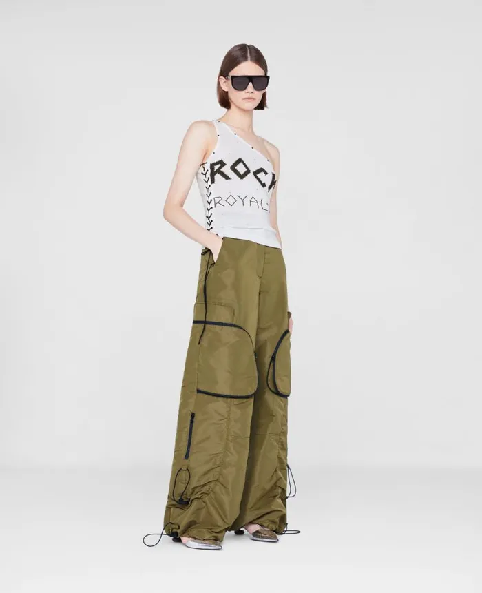 Women Sweatshirts And TShirts Stella McCartney Rock Royalty OneShoulder TShirts Pure White
