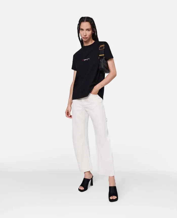 Women Sweatshirts And TShirts Stella McCartney Stella Iconics Love Logo TShirt Black Women Sweatshirts And TShirts Stella McCartney Stella Iconics Love Logo TShirt Black