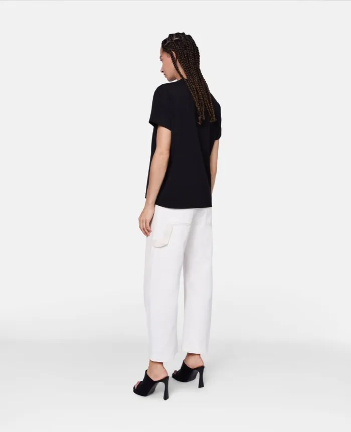 Women Sweatshirts And TShirts Stella McCartney Stella Iconics Love Logo TShirt Black Women Sweatshirts And TShirts Stella McCartney Stella Iconics Love Logo TShirt Black