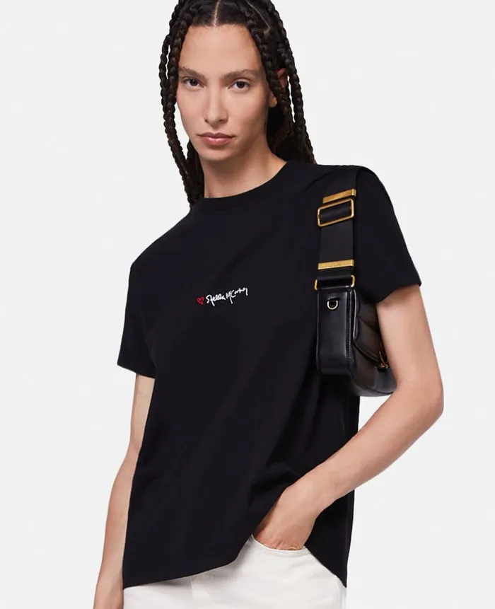 Women Sweatshirts And TShirts Stella McCartney Stella Iconics Love Logo TShirt Black Women Sweatshirts And TShirts Stella McCartney Stella Iconics Love Logo TShirt Black