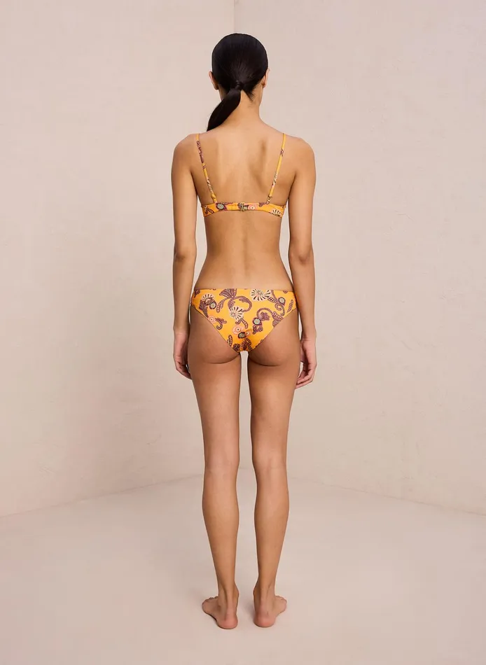 Women Swim ALC Cleo Scoop Bikini Top Limone Multi