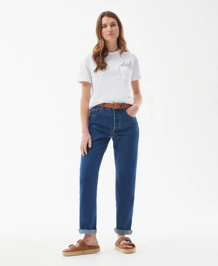 Women TShirts Barbour Evergreen TShirt Classic White Women TShirts Barbour Evergreen TShirt Classic White
