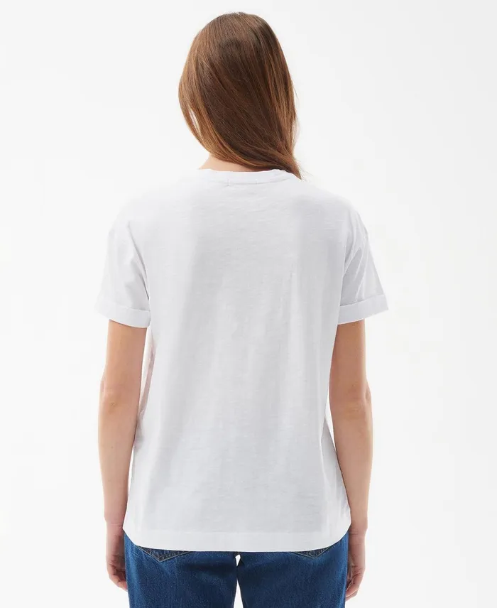 Women TShirts Barbour Evergreen TShirt Classic White Women TShirts Barbour Evergreen TShirt Classic White
