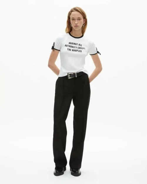 Women Tshirts The Kooples TShirt With White Screen Printing White