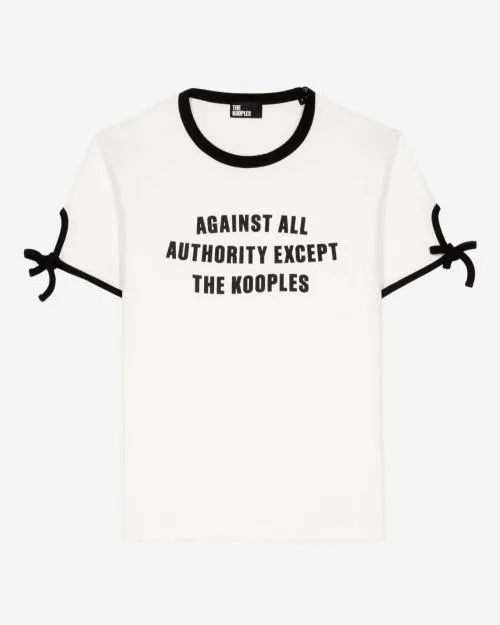 Women Tshirts The Kooples TShirt With White Screen Printing White