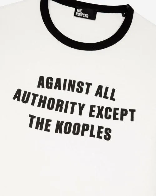 Women Tshirts The Kooples TShirt With White Screen Printing White