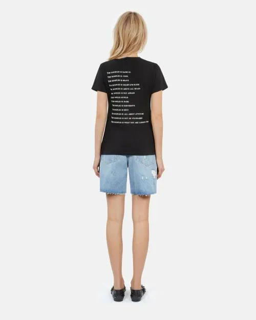 Women Tshirts The Kooples What Is Black TShirt Black