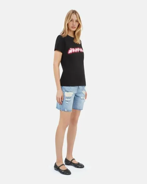 Women Tshirts The Kooples What Is Black TShirt Black