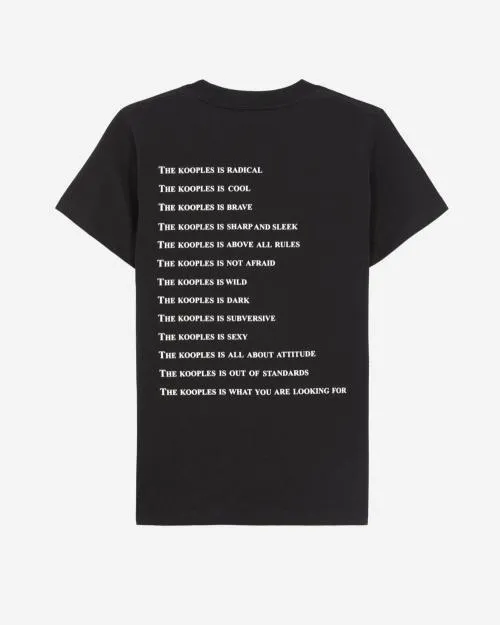 Women Tshirts The Kooples What Is Black TShirt Black