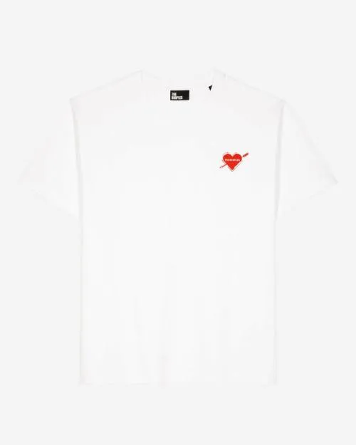 Women Tshirts The Kooples White TShirt With Heart Flocking White
