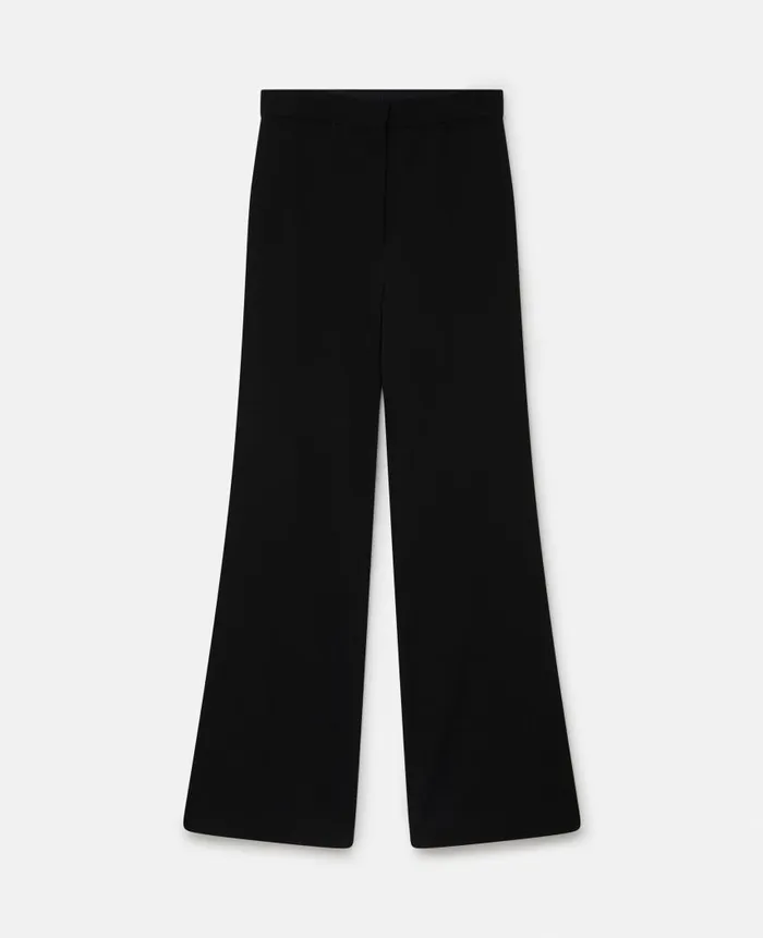 Women Tailoring Stella McCartney Wool Flannel Tailored Trousers Black