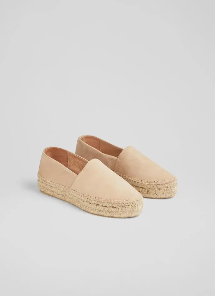 Women Taylor Beige Suede Flatform Espadrilles Trench LKBennett Flats Women Taylor Beige Suede Flatform Espadrilles Trench LKBennett Flats