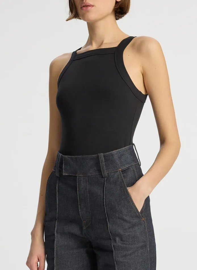 Women Tees and Tanks ALC Hannah Cotton Rib Tank Black