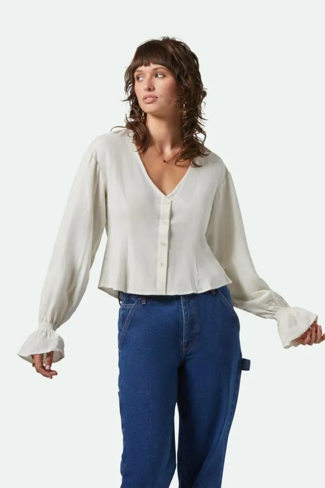 Women The Meadow Blouse Off White Brixton Flannels and Buttonups