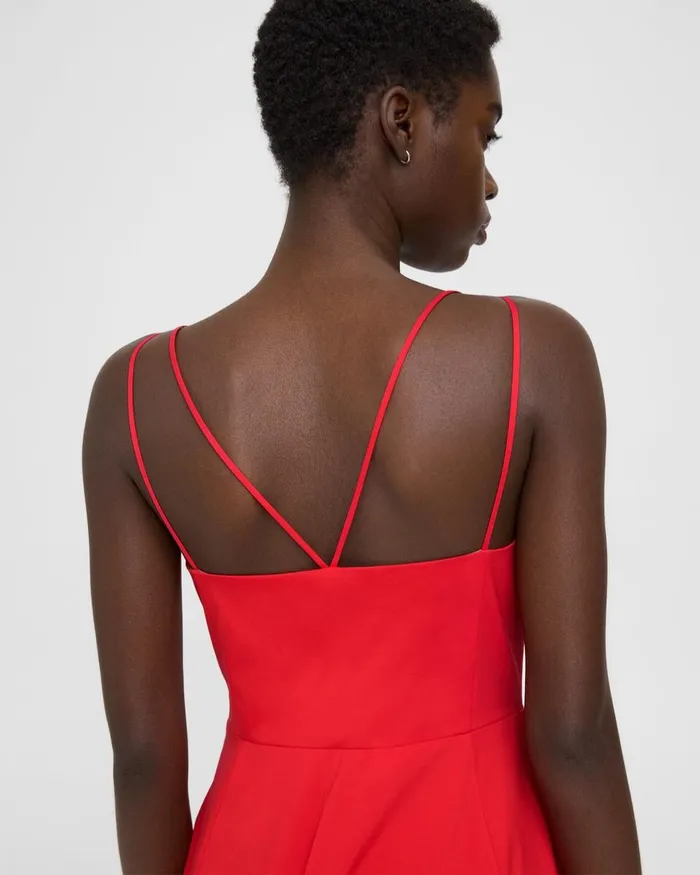 Women Theory Dresses Square Neck Dress In Good Cotton Grenadine