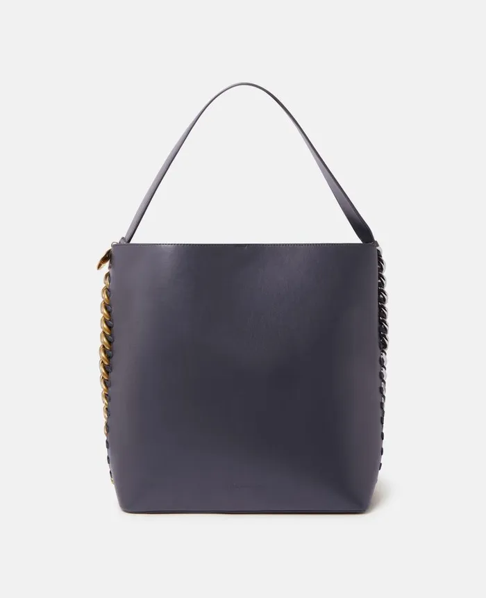 Women TopHandle Bags Stella McCartney Frayme Tote Bag Shadow Black