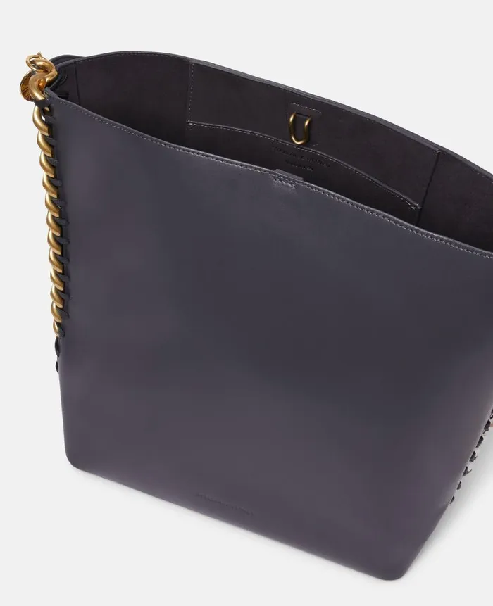 Women TopHandle Bags Stella McCartney Frayme Tote Bag Shadow Black Women TopHandle Bags Stella McCartney Frayme Tote Bag Shadow Black