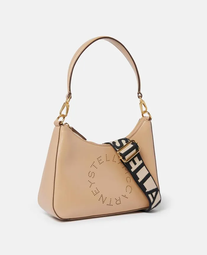 Women TopHandle Bags Stella McCartney Logo Crossbody Shoulder Bag Natural Women TopHandle Bags Stella McCartney Logo Crossbody Shoulder Bag Natural