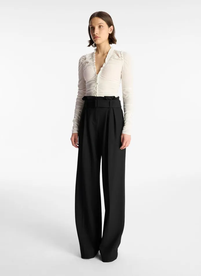 Women Tops ALC Beckett Silk Top Whisper White
