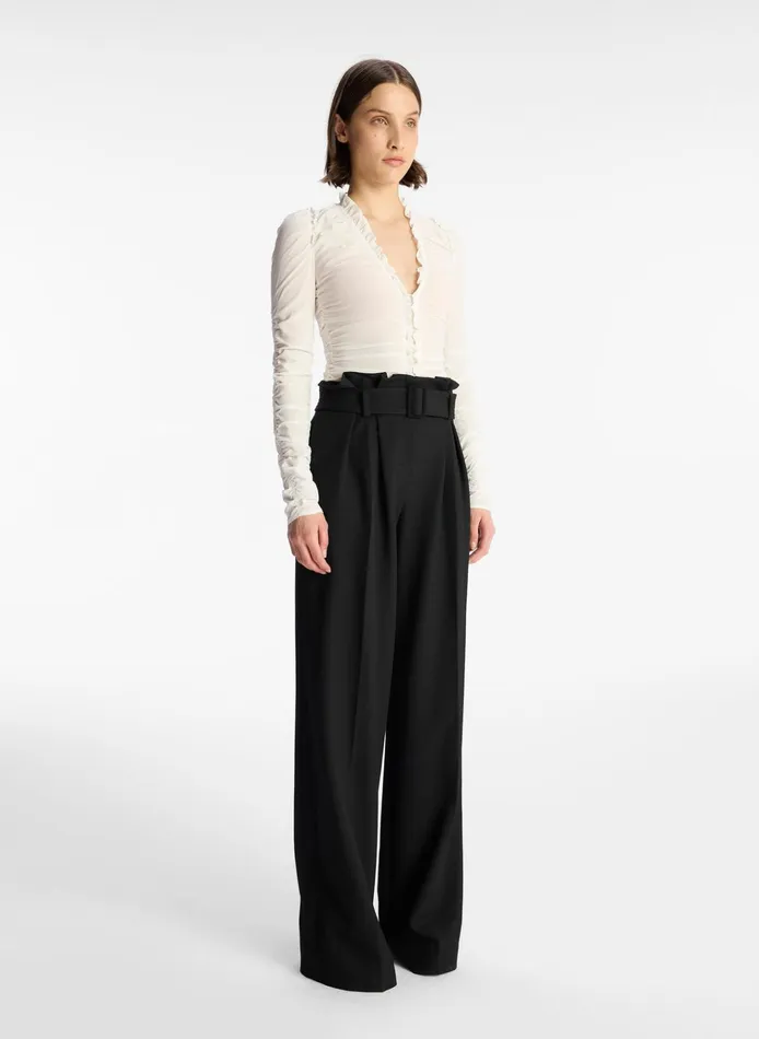 Women Tops ALC Beckett Silk Top Whisper White
