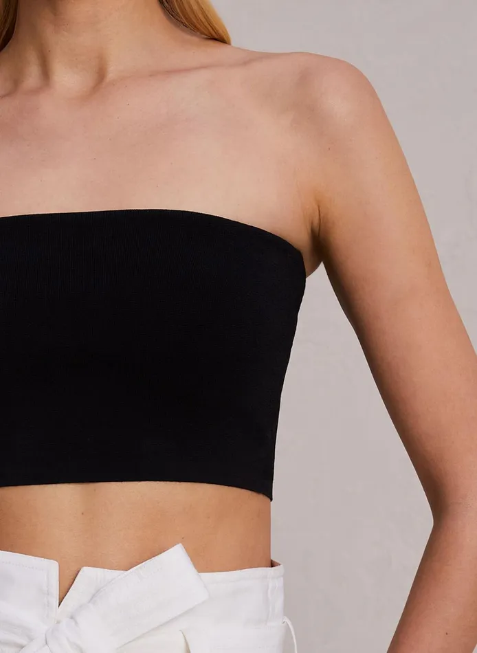 Women Tops ALC Dean Strapless Knit Bra Black