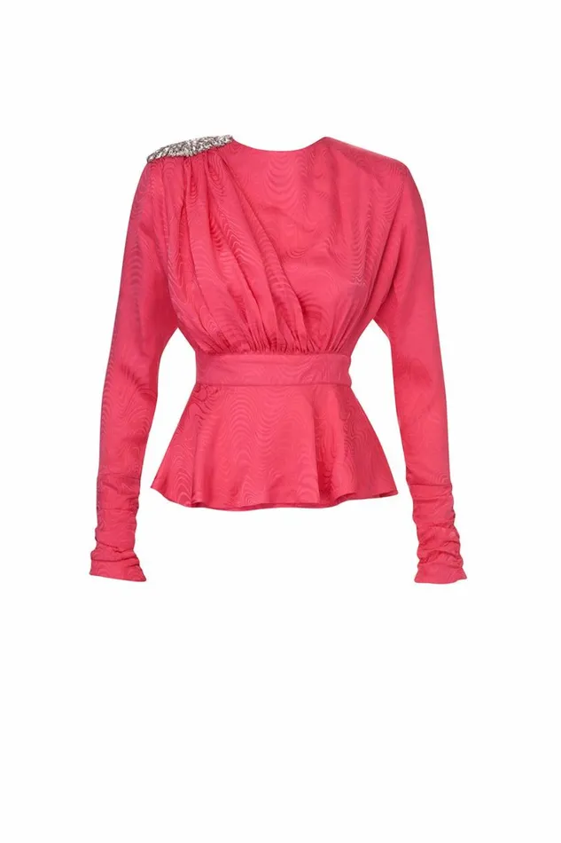 Women Tops DODO BAR OR Grace Shirt Fuschia Color