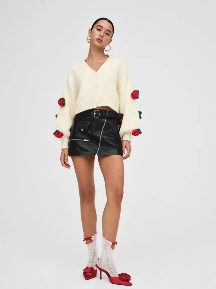 Women Tops For Love and Lemons Ellie Cardigan Ivory Women Tops For Love and Lemons Ellie Cardigan Ivory