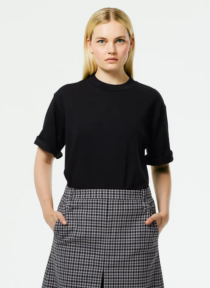 Women Tops Tibi Perfect Unisex TShirt Black