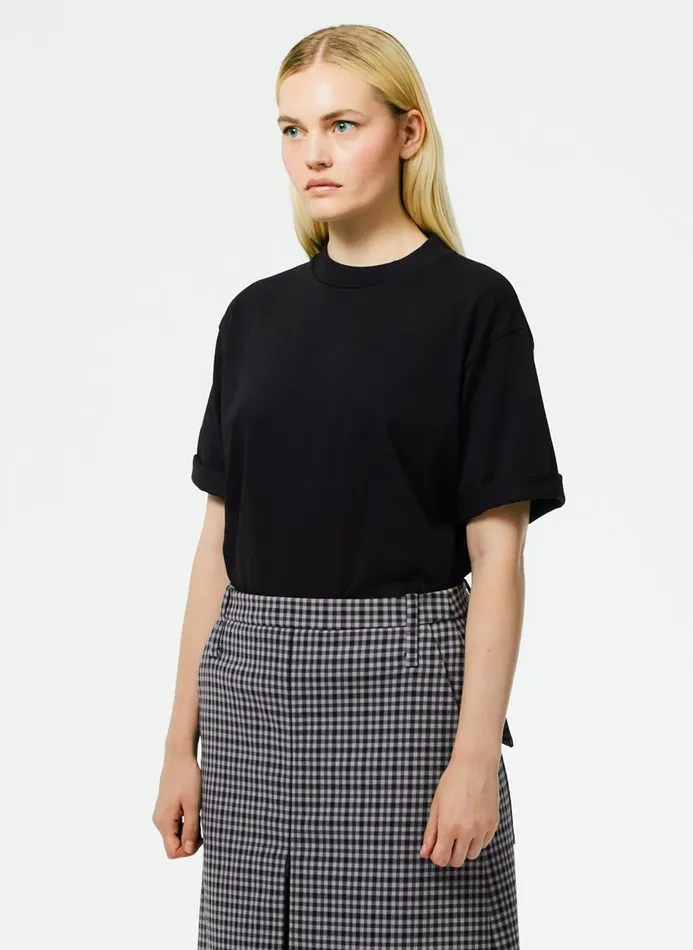 Women Tops Tibi Perfect Unisex TShirt Black
