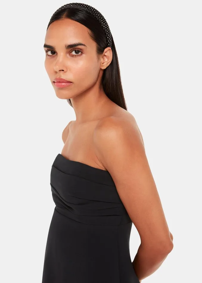 Women Tops Whistles Black Lula Crepe Bandeau Top