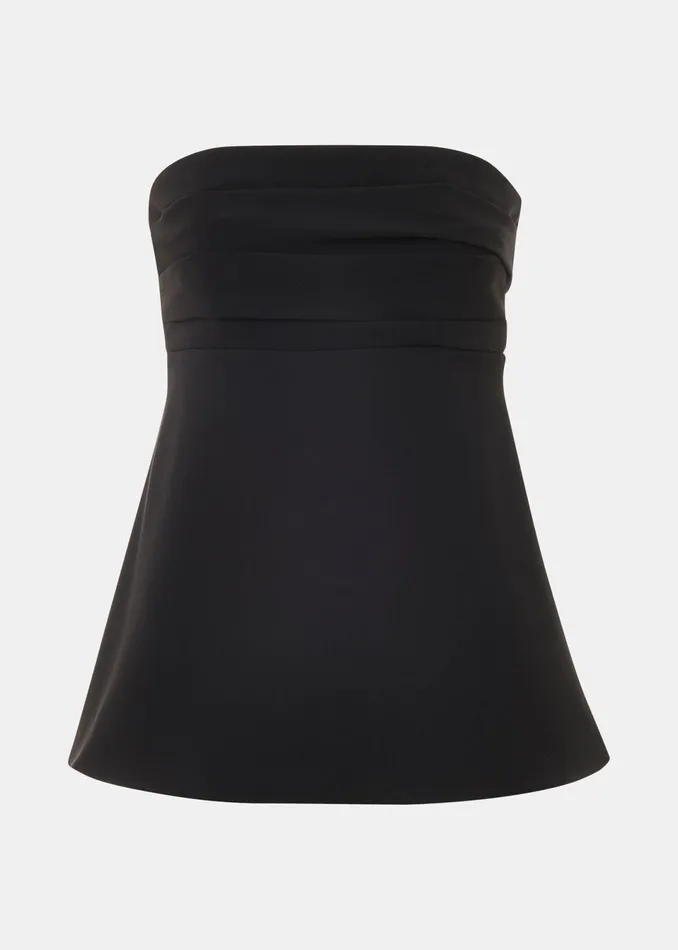 Women Tops Whistles Black Lula Crepe Bandeau Top