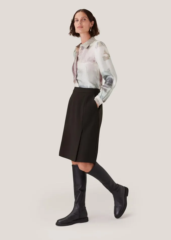 Women Tops Whistles Ivory Wild Horse Print Silk Shirt