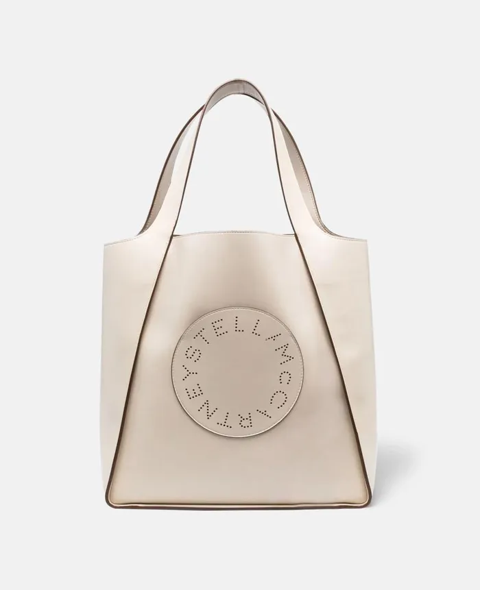Women Tote Bags Stella McCartney Stella Logo Square Tote Bag Pure White