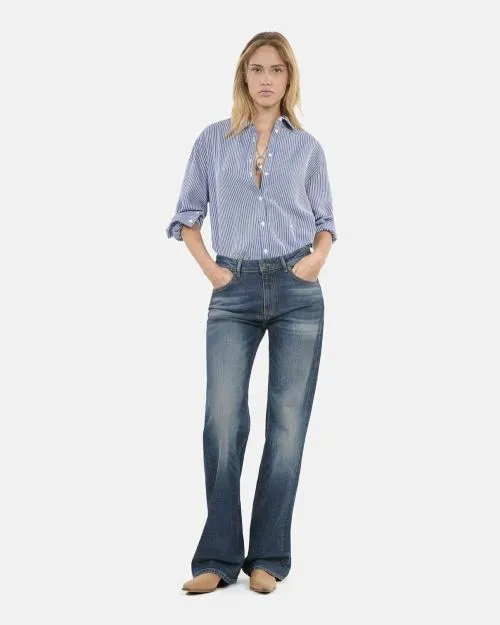 Women Trousers and Jeans The Kooples Blue Flare Jeans Blue Electric