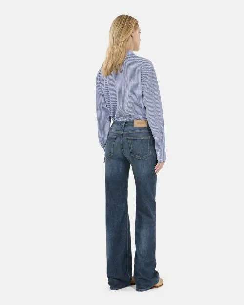 Women Trousers and Jeans The Kooples Blue Flare Jeans Blue Electric