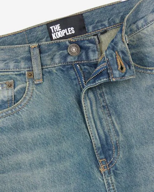 Women Trousers and Jeans The Kooples Boyfriend Bleu Jeans Used Rapiece