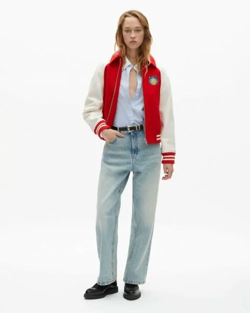 Women Trousers and Jeans The Kooples Light Blue Boyfriend Jeans Blue Bleached Navy