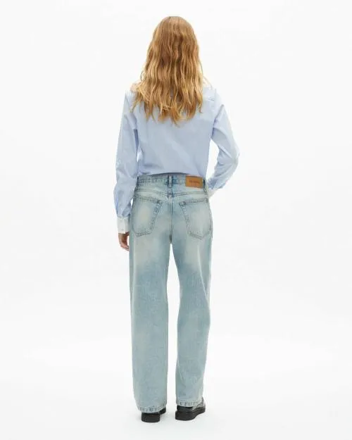 Women Trousers and Jeans The Kooples Light Blue Boyfriend Jeans Blue Bleached Navy