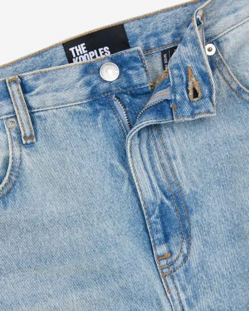 Women Trousers and Jeans The Kooples Light Blue Boyfriend Jeans Blue Bleached Navy