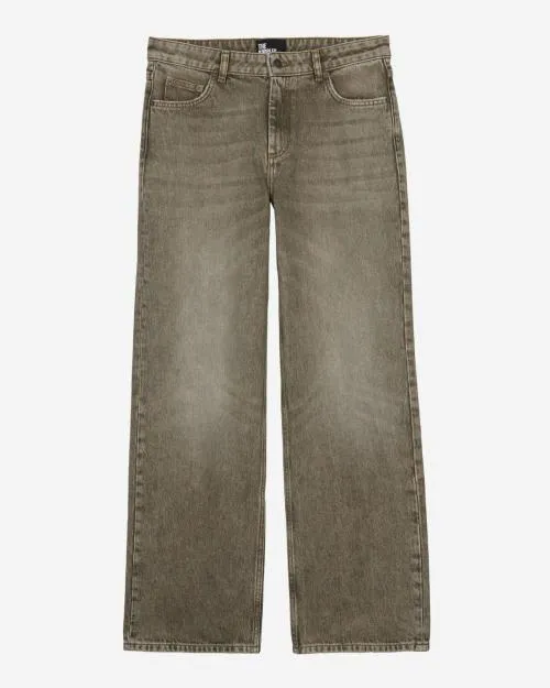 Women Trousers and Jeans The Kooples WideLeg Olive Jeans Olive