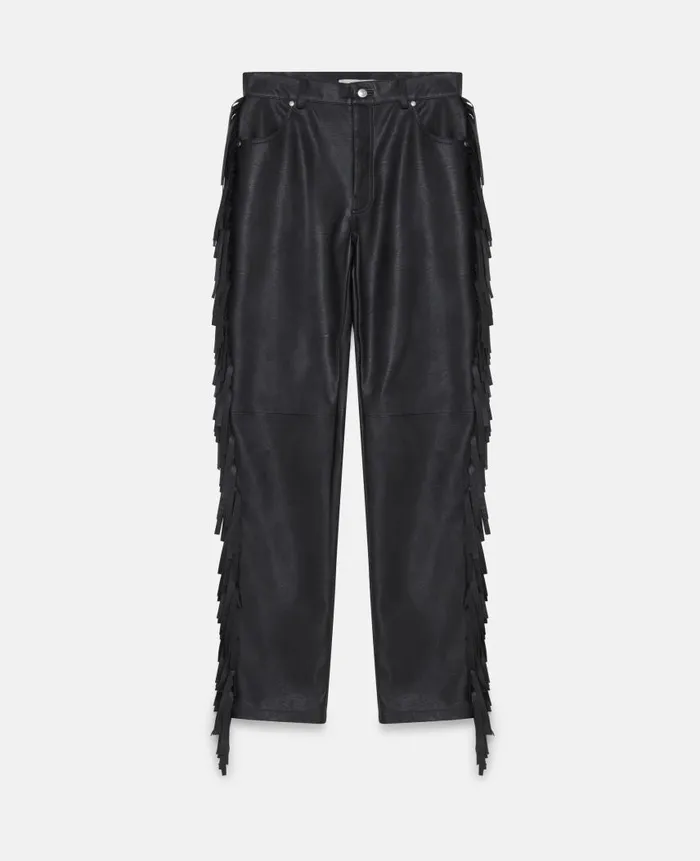 Women Trousers And Shorts Stella McCartney Fringe Alter Mat Trousers Midnight Black Women Trousers And Shorts Stella McCartney Fringe Alter Mat Trousers Midnight Black