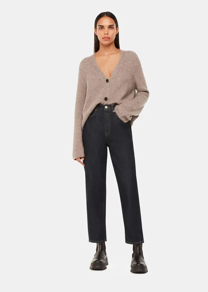 Women Trousers Whistles Dark Denim Authentic Barrel Leg Jean