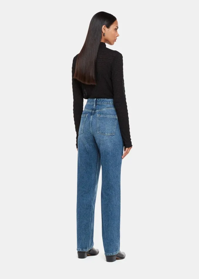 Women Trousers Whistles Denim Straight Leg Full Length Jean