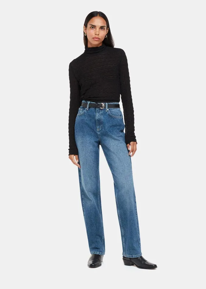 Women Trousers Whistles Denim Straight Leg Full Length Jean