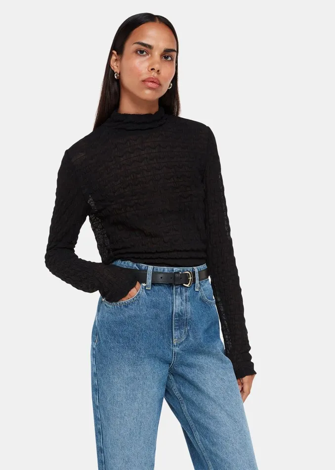 Women Trousers Whistles Denim Straight Leg Full Length Jean