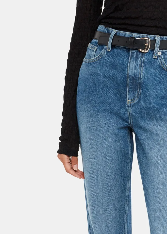 Women Trousers Whistles Denim Straight Leg Full Length Jean