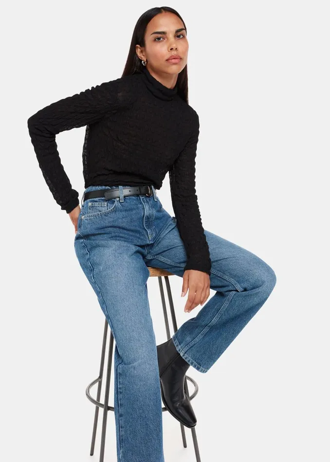 Women Trousers Whistles Denim Straight Leg Full Length Jean