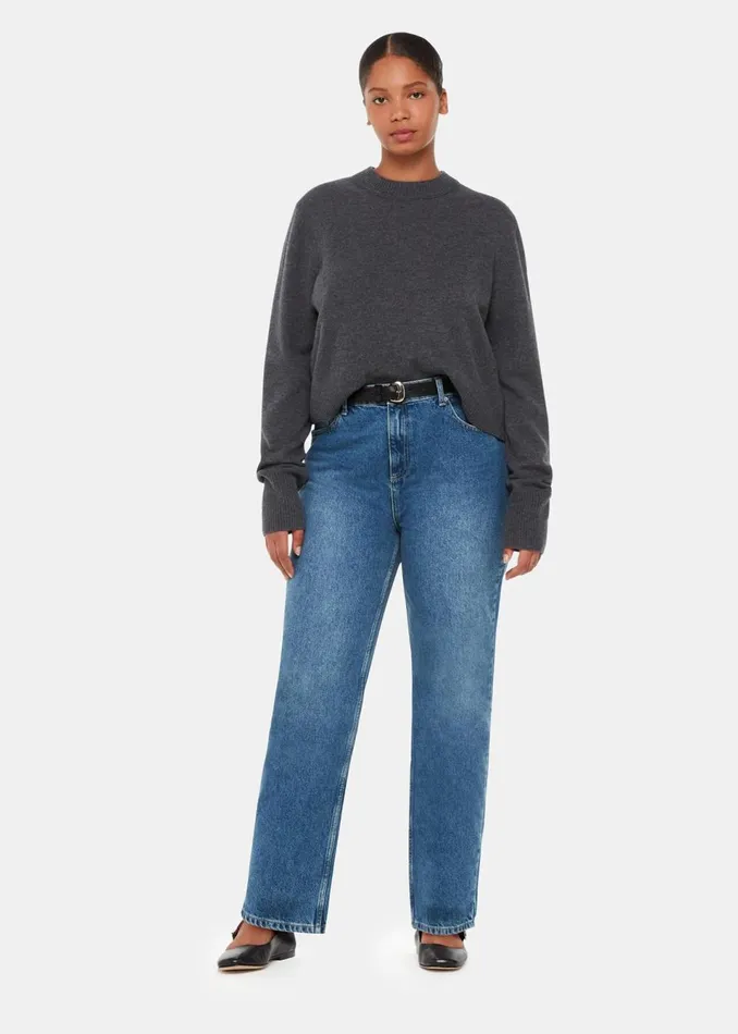 Women Trousers Whistles Denim Straight Leg Full Length Jean