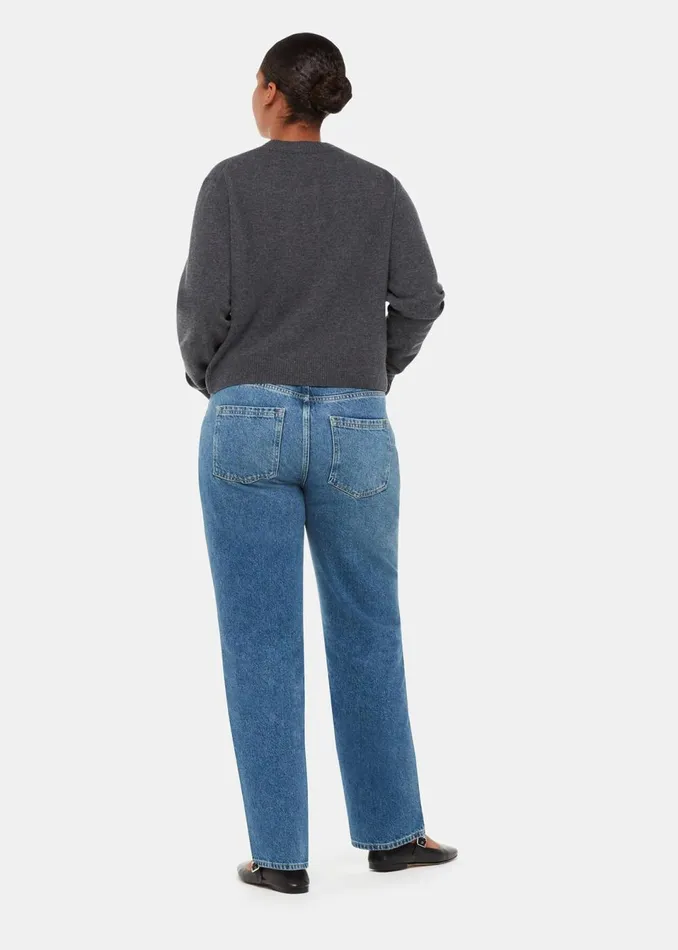 Women Trousers Whistles Denim Straight Leg Full Length Jean